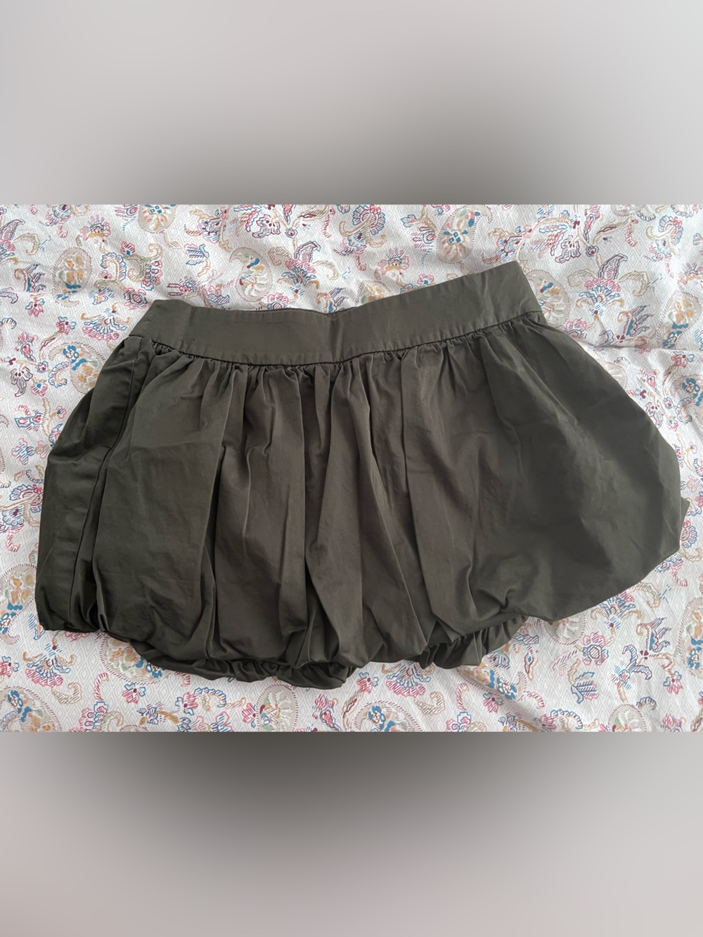 Fashion Nova Olive Bubble Mini Skirt - Womens - Picture 4 of 8